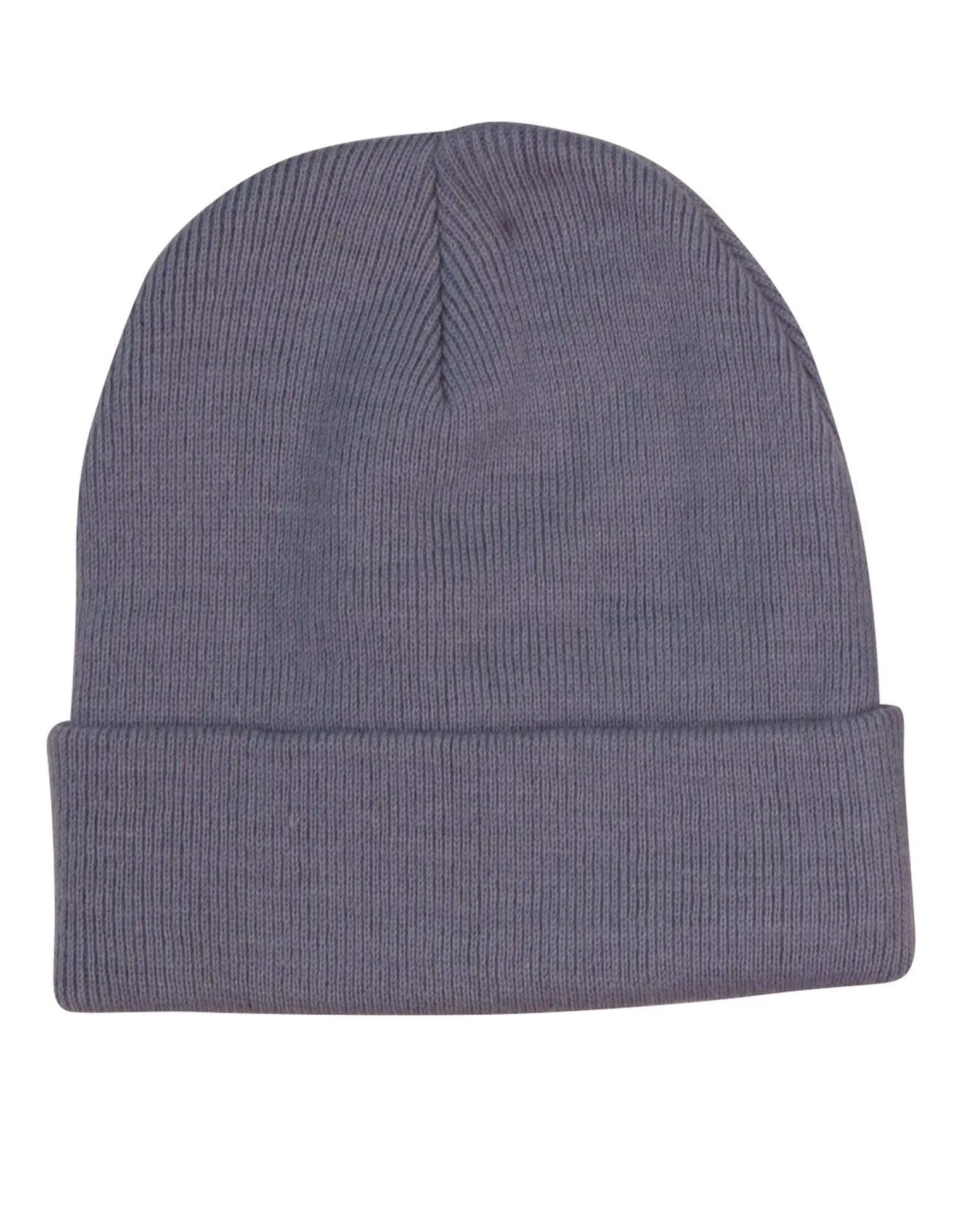 Roll Up Acrylic Beanie Ch28 Active Wear Winning Spirit Grey One size fits most